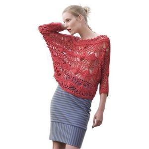 Little Yellow Bird Red Trifele Pull Over XS